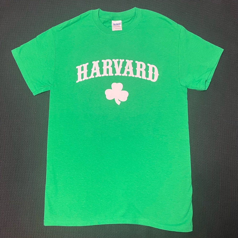 Harvard Irish Shamrock St. Patrick's Day T-Shirt Green Small New w/out …